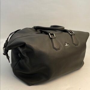 Vivienne westwood duffle weekender bag dark chocolate grainy leather brand new